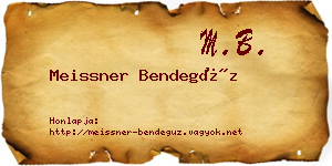 Meissner Bendegúz névjegykártya